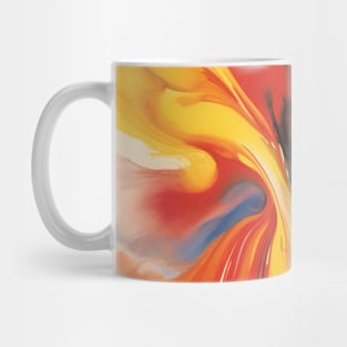 Colorful Retro Swirl Art Mug